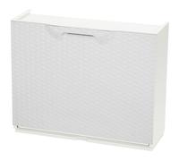 Modulo Scarpiera Componibile In Plastica Salvaspazio cm 51x17x40cm Rattan Bianco