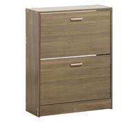 Scarpiera 2 ante 63x80x24 cm in Legno Melaminico Rovere Grigio