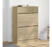 Scarpiera 2 Cassetti Ribaltabili Rovere Sonoma 80x34x116 cm