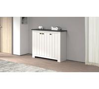 Scarpiera 3 Ante 114x42x100 cm Figo 3A Bianco Opaco/Report Grigio