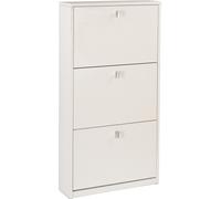 Scarpiera 3 Ante 63x117x18 cm Bianco Fiammato