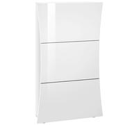 Scarpiera 3 Ante a Ribalta 71x26,6x121,5 cm Arco Bianco Lucido