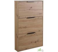 SCARPIERA 3 RIBALTE ANTE RIPIANI SLIM 65X15X105 H CM ROVERE SALVASPAZIO