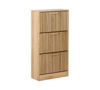 Scarpiera 3 scomparti MDF Gambe in legno di pino Legno chiaro Lynwood