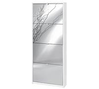 Scarpiera 4 ante 10 posti h 154 cm colore Ossido Bianco