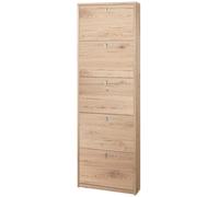 Scarpiera 5 Ante 63x190x18 cm Rovere Naturale