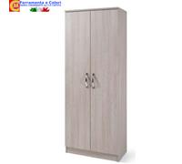 Scarpiera 5 Ripiani Bianco Frassino - Olmo 71x38x182 Cm Mobile Multiuso Camera