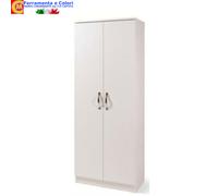 Kit armadio 2 ante scarpiera 5 ripiani 71x38x182 bianco frass.