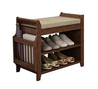 Scarpiera a 2 ripiani con cuscini rimovibili, cassetti nascosti, elegante armadio per ingresso, camera da letto, soggiorno, scarpiera salvaspazio