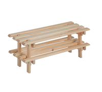 Scarpiera a 2 ripiani Evolution in legno pino massiccio 30x75x25,9 cm beige Beige
