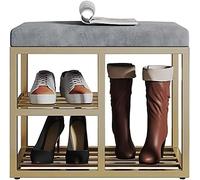 Scarpiera a 2 ripiani in rete metallica, organizer da ingresso con scarpiera, versatile, soluzione elegante e funzionale per riporre le scarpe