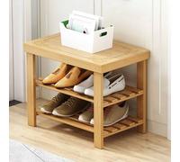 Scarpiera a 3 ripiani in bambù per ingresso, camera da letto, soggiorno, soluzione salvaspazio per la casa, elegante decorazione per la casa e design ecologico