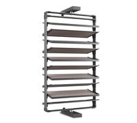 Scarpiera a 4-11 ripiani, estraibile a 360°, scarpiera impilabile per camera da letto e ingresso, scarpiera salvaspazio grigio chiaro (62 x 33 x 164,3 cm)