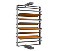 Scarpiera a 4-11 ripiani, estraibile a 360°, scarpiera impilabile per camera da letto e ingresso, scarpiera salvaspazio (arancione, 62 x 33 x 136,7 cm)