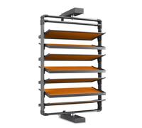 Scarpiera a 4-11 ripiani, girevole a 360°, impilabile, per camera da letto e ingresso, scarpiera salvaspazio (arancione, 62 x 33 x 122,9 cm)