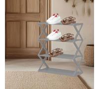 Scarpiera a 4 ripiani a forma di X, antipolvere, leggera, facile da trovare,