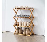 Scarpiera a 4 ripiani, scaffale pieghevole per la casa, installazione gratuita, 50 x 25 x 68 cm, armadio multistrato per scarpe, design semplice.