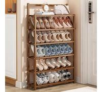 Scarpiera a 5 ripiani, per ingresso, salvaspazio, con spazio aperto, per corridoio, camera da letto, appartamento (6 ripiani, 70 cm)