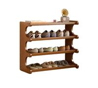 Scarpiera a più livelli in legno di bambù, per ingresso, 4 ripiani, alta per corridoio, camera da letto o ingresso, soluzione elegante per la casa (70 cm)