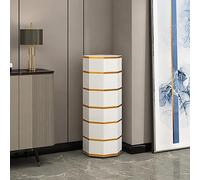 Scarpiera a torre ottagonale girevole a 360°, elegante design autoportante per angoli, elegante e funzionale, dimensioni: 35 x 35 x 45 cm