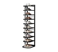 Scarpiera Alta da 5-10 Strati, Organizer Verticale per riporre Le Scarpe, Torre per Scarpe salvaspazio, scaffale per riporre Le Scarpe, per Soggiorno, Camera da Letto, Armadio, Ingresso,Nero,8 Tier