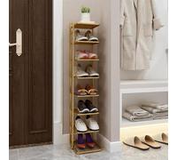 Scarpiera Alta e Stretta a 5-10 Ripiani per Armadio, scaffale Verticale per Scarpe Indipendente, Torre per Scarpe angolare in Metallo, per Ingresso, Camera da Letto, Pavimento,d'oro,5 Tier