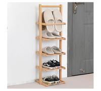 Scarpiera alta salvaspazio in legno - Scarpiera verticale stretta con 5 ripiani per angoli e ingresso sottile ripiano per scarpe rfect per piccoli spazi