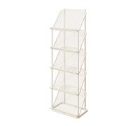 Scarpiera angolare bianca a 5 ripiani - nizer verticale per ingresso mensola portaoggetti in metallo scarpiera - perfetta per risparmiare spazio ed elegante nization