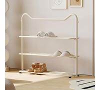 Scarpiera angolare multifunzionale a 3 ripiani, ad alta capacità, per 12 paia di scarpe e borse, design salvaspazio, elegante soluzione bianca