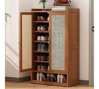 Scarpiera Armadio con Porte in Rattan Portascarpe Armadio Scarpiera da Ingresso Scarpiere Moderne Salvaspazio (Color : 2 Doors, Size : 8 Layers)