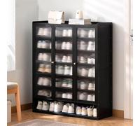 Scarpiera autoportante a 2/3/4 ante, larghezza 32 cm, organizer versatile per la casa, facile da pulire, soluzione elegante e moderna per l'ingresso