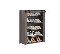 Scarpiera Bassa Deve essere disponibile un'area for la sostituzione delle scarpe nel corridoio di stoccaggio dello scaffale for scarpe antipolvere in tessuto non tessuto.(Silver gray 6 layers)