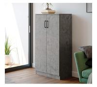 Scarpiera bassa grigio cemento casa mobile 3 ripiani interni in kit gabriella