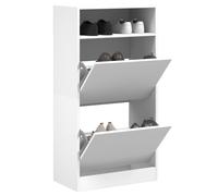 Scarpiera Bianca 60x34x116 cm in Legno Multistrato