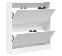 vidaXL Scarpiera Bianca 80x21x87,5 cm in legno multistrato