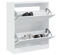 Scarpiera Bianca 80x34x96,5 cm in Legno Multistrato
