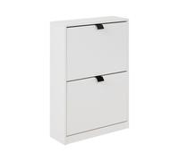Scarpiera Bianca a 2 Scomparti in MDF corridoio ingresso HOBART