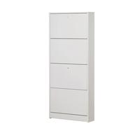 SCARPIERA BIANCA CON 4 ANTE, 62X148X18 CM