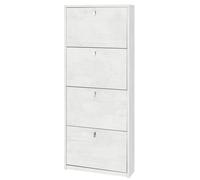 KIT MOBILE SCARPIERA 4 ANTE CON RIBALTA H154 L63 P18 Cm FINITURA OSSIDO BIANCO S