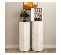 Scarpiera cilindrica rotante a 360° Lazy Susan verticale per piccoli spazi Ingresso Soggiorno Corridoio - 45/86/127/169/210 cm (colore: 43 cm - bianco)