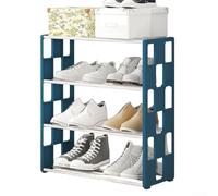 Scarpiera compatta in metallo con design elegante per mantenere le scarpe pulite e protette dalla polvere (blu)