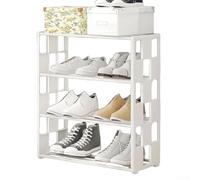 Scarpiera compatta in metallo con design elegante per mantenere le scarpe pulite e protette dalla polvere (bianco)