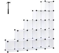 Scarpiera Componibile Scaffale a 16 Cubi Modulari Guardaroba Recinto per Animali