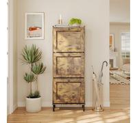 Scarpiera con 3 cassetti indipendenti, con 2 ripiani portascarpe, scomparti reversibili, dispositivo antiribaltamento, adatta per l'uso su porte, disponibile in 2 colori Il design di questa scarpiera 