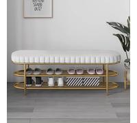 Scarpiera con contenitore, panca imbottita da ingresso per piccoli spazi, mobile elegante e moderno per camera da letto e corridoio, perfetta per decorare la casa