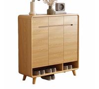 Scarpiera con design in rattan per organizzare il corridoio e risparmiare spazio