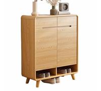 Scarpiera con design in rattan per organizzare il corridoio e risparmiare spazio