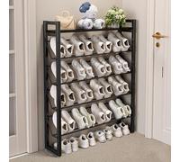 Scarpiera con design inclinato a più livelli, scaffale per scarpe stretto estremamente sottile, organizer per scarpiera con design traforato per armadio, corridoio, ingresso, porta, dormitorio (B 63x1