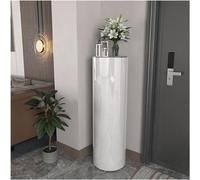 Scarpiera con Ingresso Rotante Moderna Scarpiera Autoportante Torre Verticale Rotondo Organizzatore con Ripiani Aperti Adatto per L'ingresso Ad Angolo del Soggiorno E Il Guardaroba, White, 33 * 120cm
