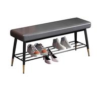 Scarpiera con rastrelliera per ingresso e soggiorno, elegante struttura in metallo nero, multifunzione, design salvaspazio